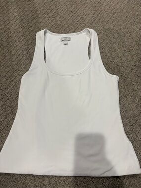 Aritzia White Racerback Scoop Tank